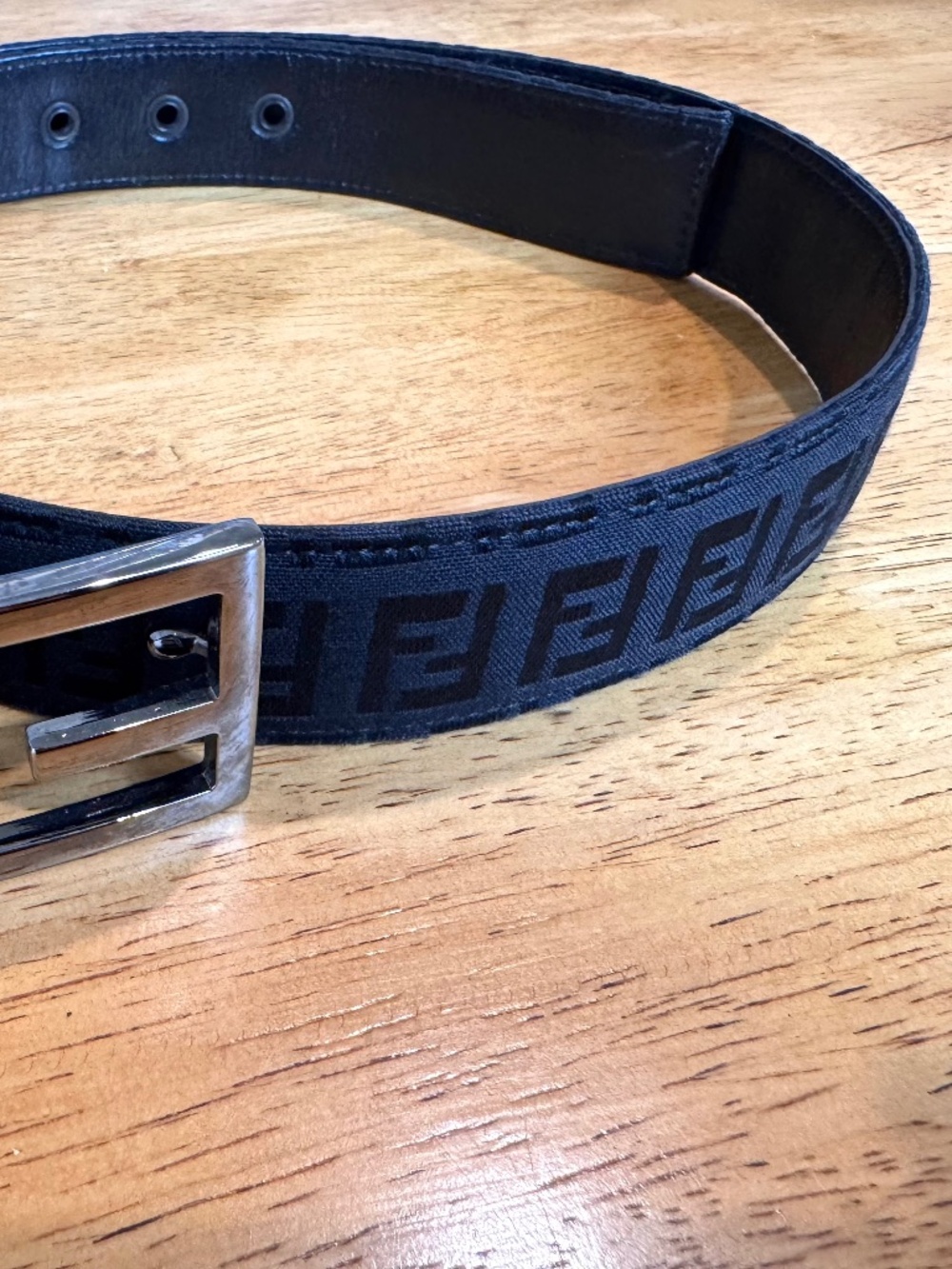 Unisex Fendi Zucca Canvas & Leather Belt, Size 36/90 NWOT - Picture 2 of 9